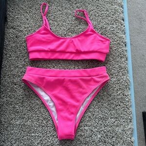 Hot pink cheeky bikini